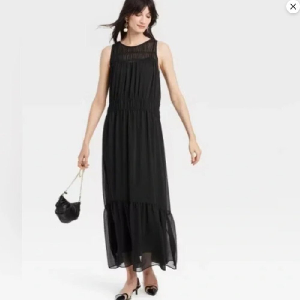 Women's Sheer Chiffon Maxi Dress - A New Day